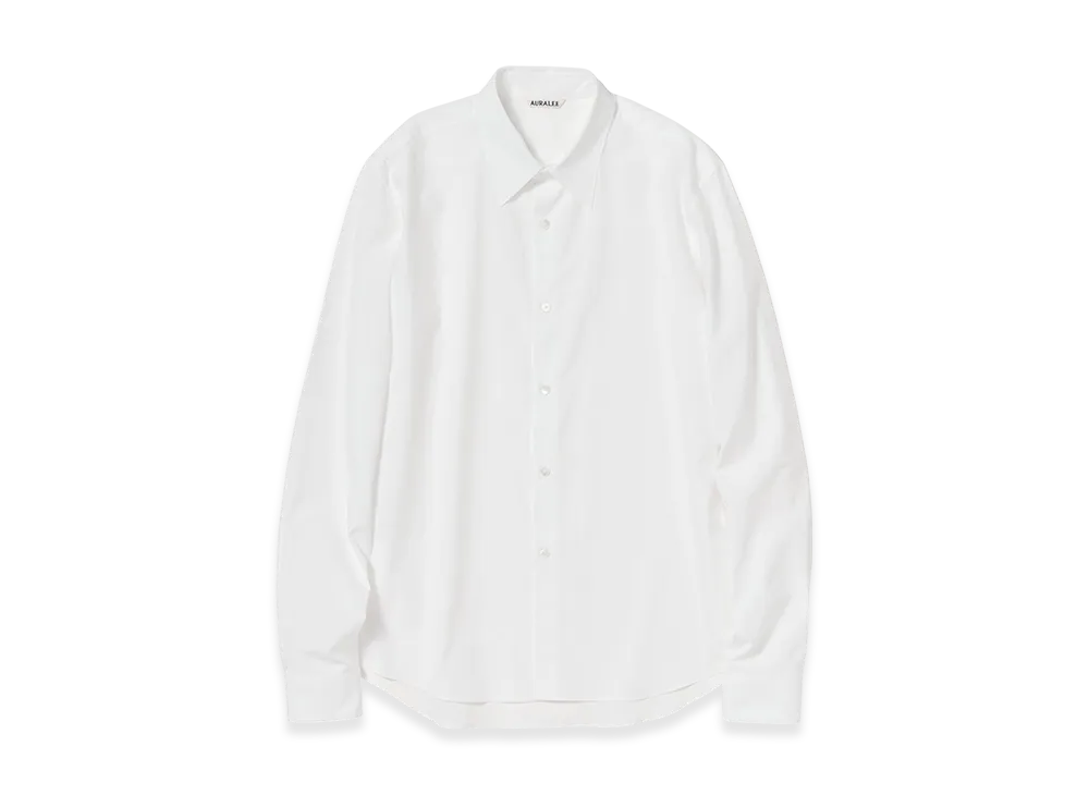 AURALEE Washed Finx Twill Slim Shirt "White"
