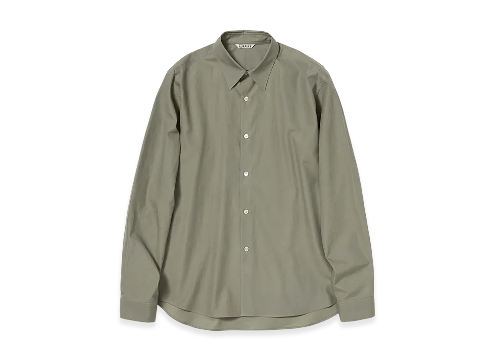 AURALEE Washed Finx Twill Slim Shirt "Olive"
