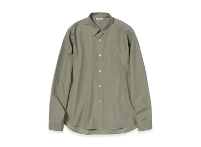AURALEE Washed Finx Twill Slim Shirt "Olive"
