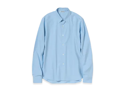 AURALEE Washed Finx Twill Slim Shirt "Light Blue"