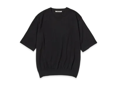 AURALEE Cashmere Hard Twist Knit Tee "Black"