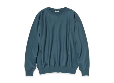 AURALEE Elastic High Gauge Sweat P/O "Dusty Blue"