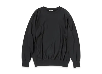 AURALEE Elastic High Gauge Sweat P/O "Ink Black"