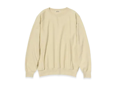 AURALEE Elastic High Gauge Sweat P/O "Ivory Beige"