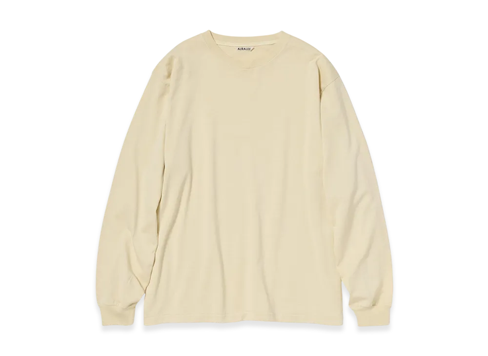 AURALEE Luster Plaiting L/S Tee "Ivory Beige"