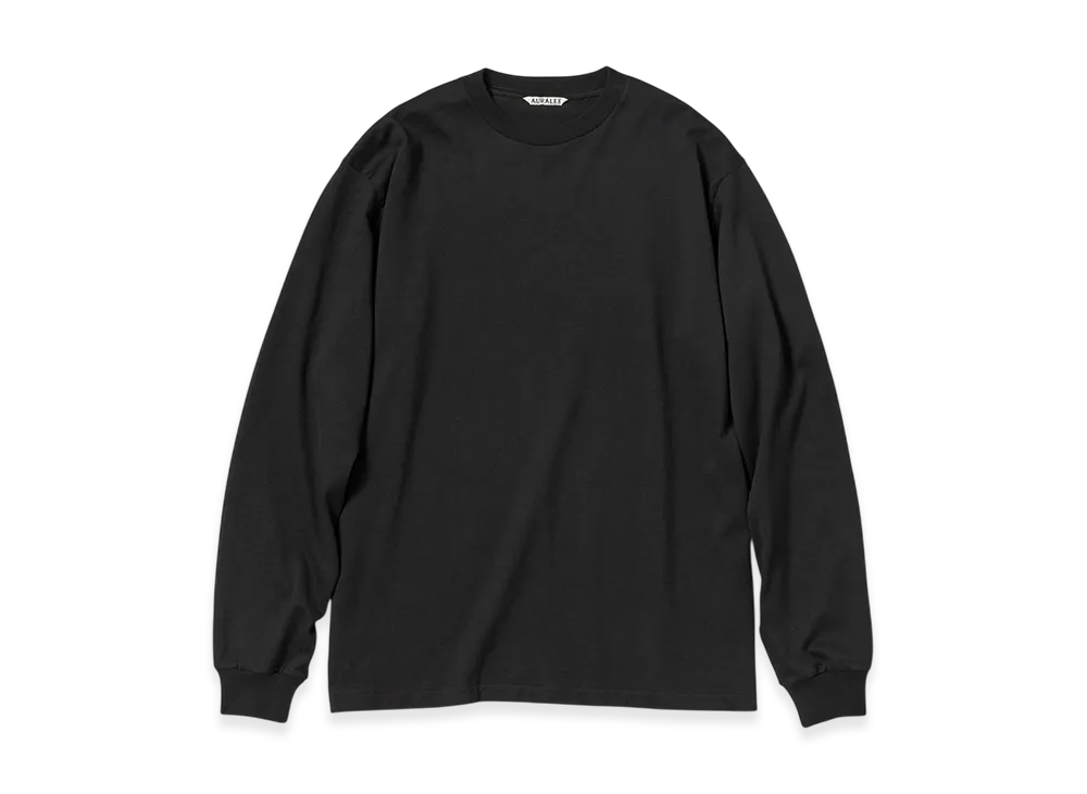 AURALEE Luster Plaiting L/S Tee "Black"