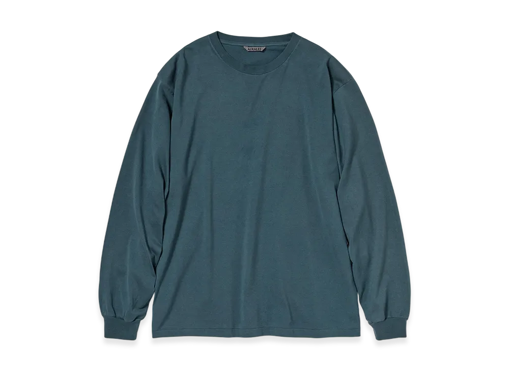 AURALEE Luster Plaiting L/S Tee "Deep Blue"