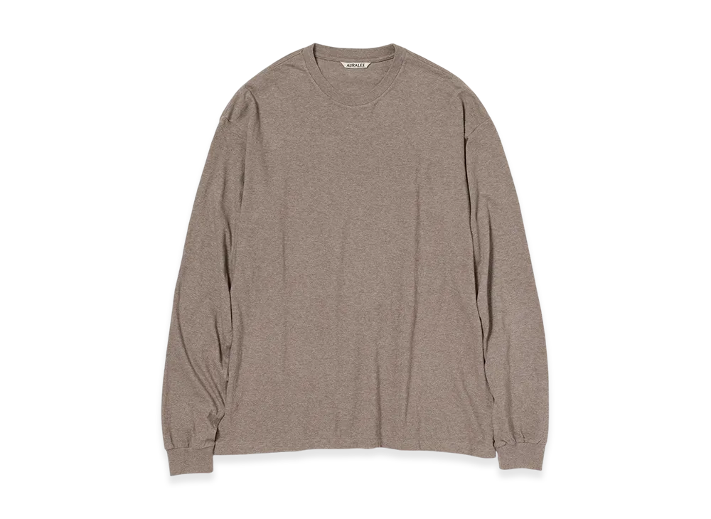 AURALEE Seamless L/S Tee "Top Brown"