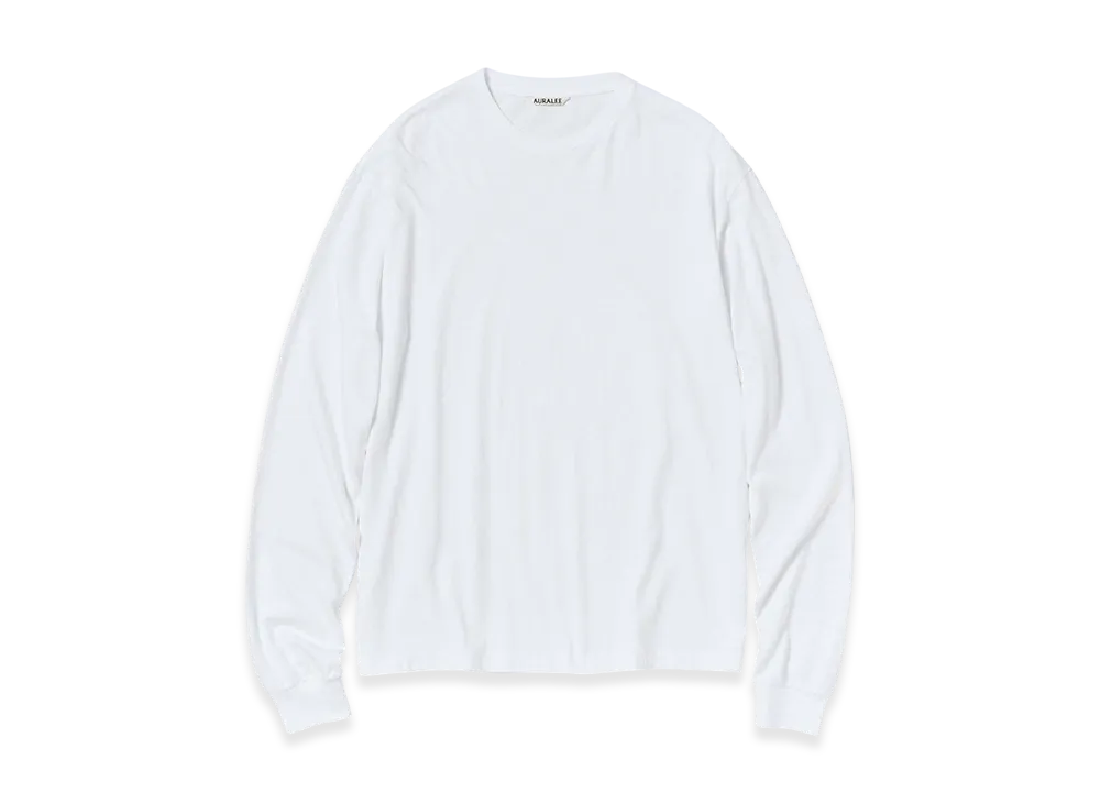 AURALEE Seamless L/S Tee "White"