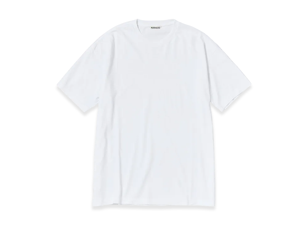 AURALEE Seamless Crew Neck Tee "White"