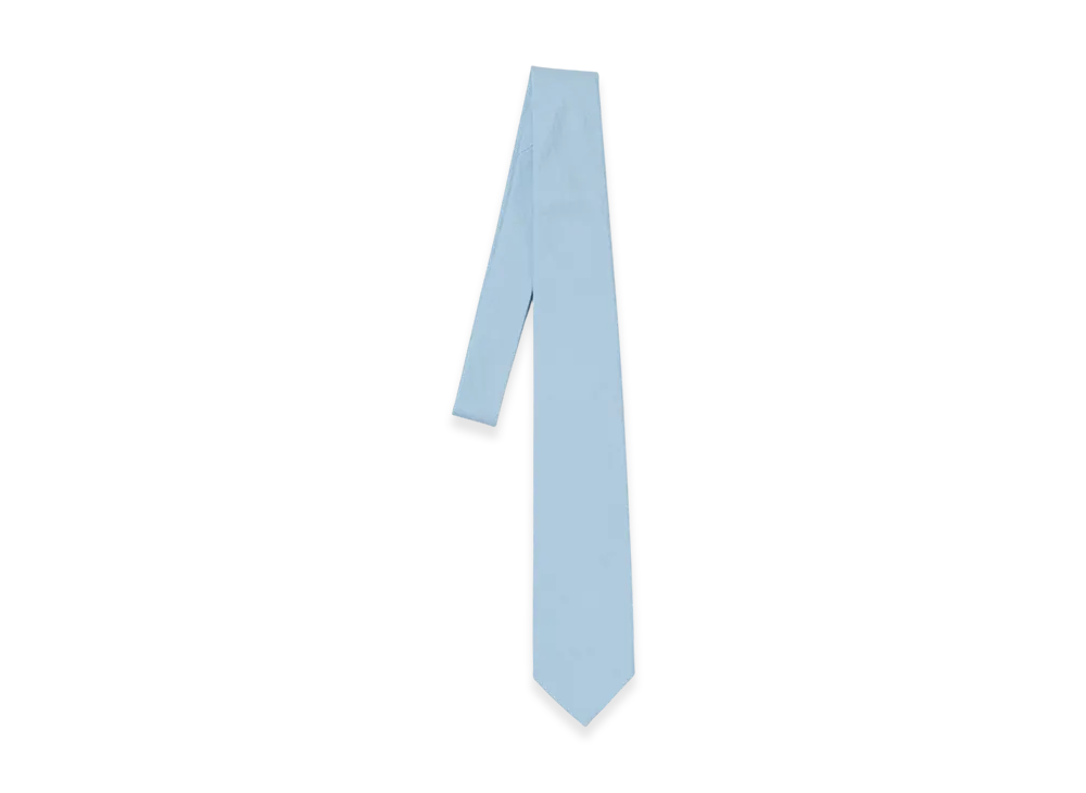 AURALEE Washed Finx Twill Tie "Light Blue"