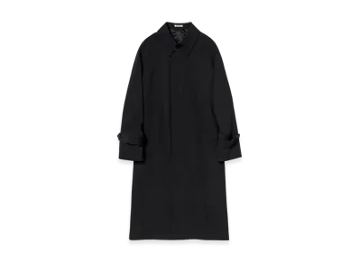 AURALEE Women's Light Wool Max Gabardine Coat "Top Black"
