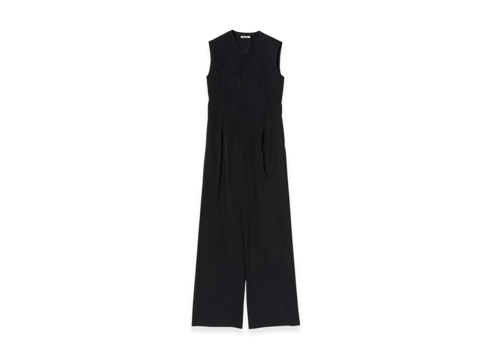 AURALEE Women's Light Wool Max Gabardine Jumpsuit "Top Black"