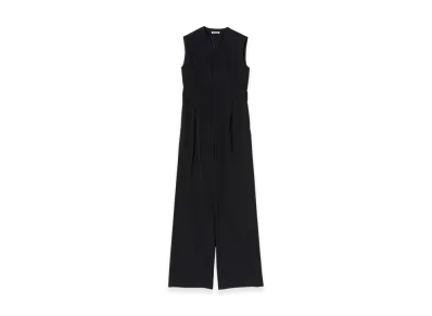 AURALEE Women's Light Wool Max Gabardine Jumpsuit "Top Black"