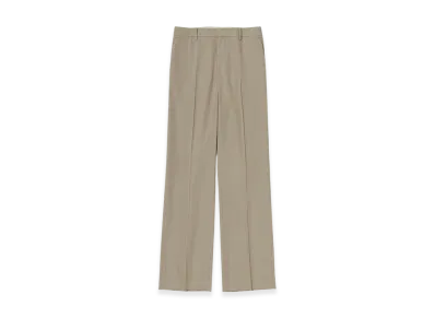 AURALEE Women's Light Wool Max Gabardine Slacks "Khaki Beige Chambray"