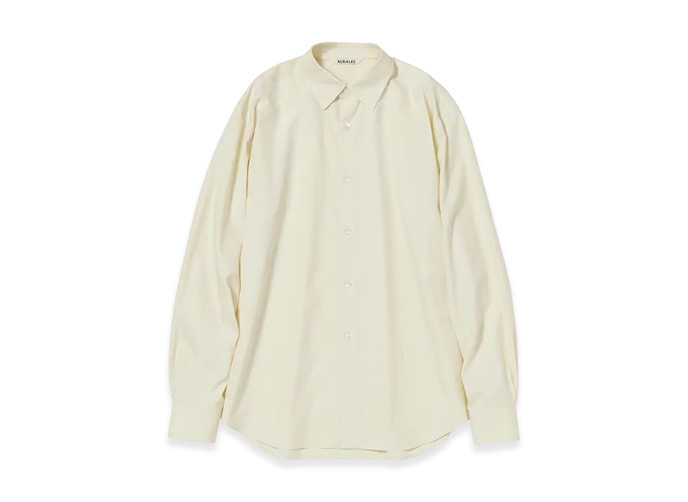 AURALEE Women's Washed Finx Twill Shirt "Vanilla"