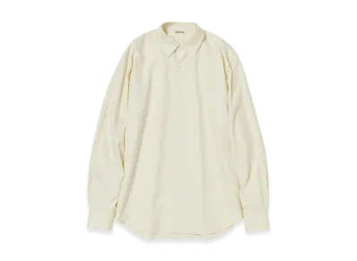 AURALEE Women's Washed Finx Twill Shirt "Vanilla"