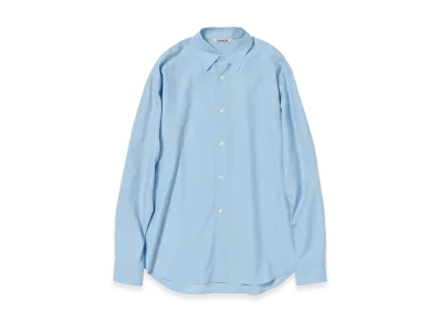 AURALEE Women's Washed Finx Twill Shirt "Light Blue"