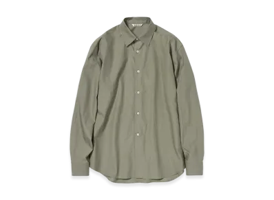 AURALEE Women's Washed Finx Twill Shirt "Olive"