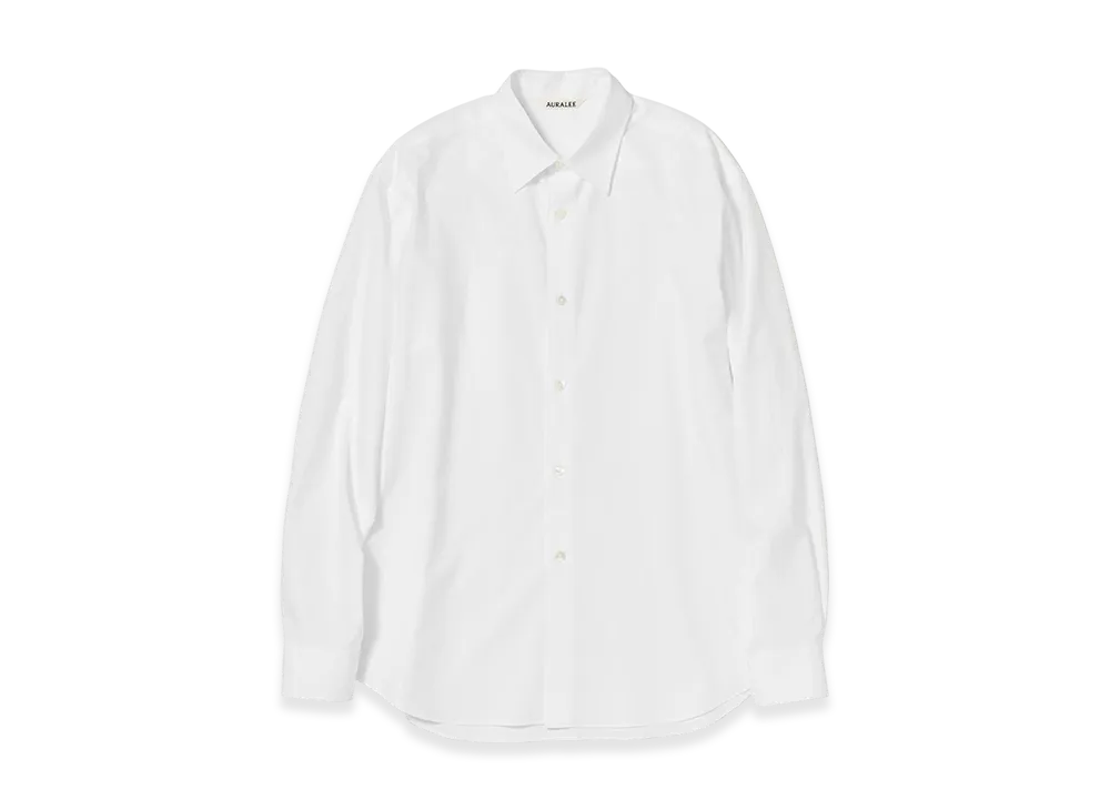 AURALEE Women's Washed Finx Twill Shirt "White"