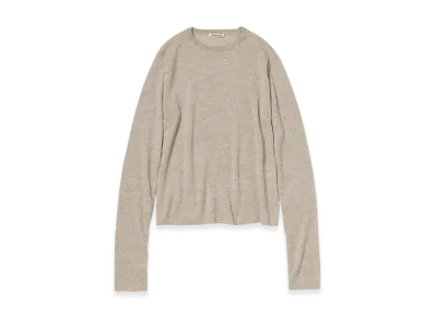 AURALEE Women's Super Fine Cashmere Silk Knit P/O "Top Beige"