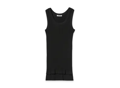 AURALEE Women's Cotton High Gauge Rib Knit Tank "Black"