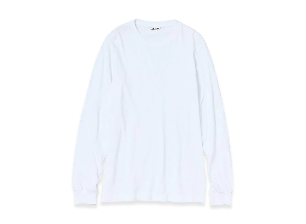 AURALEE Women's Seamless L/S Tee "White"