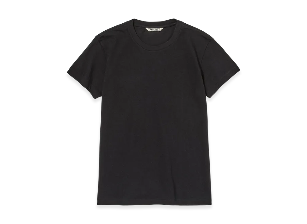 AURALEE Women's Seamless Crew Neck Tee "Black"