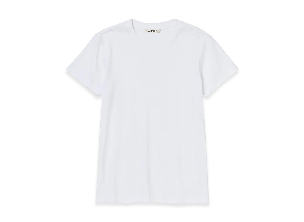 AURALEE Women's Seamless Crew Neck Tee "White"