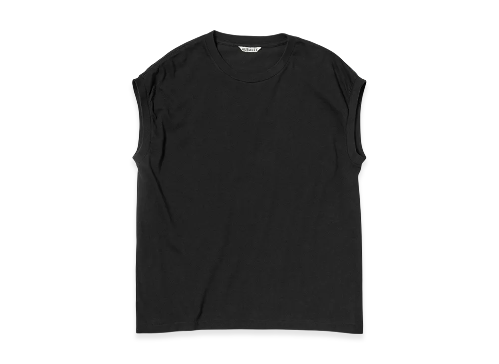 AURALEE Women's Seamless Crew Neck Sleeveless "Black"