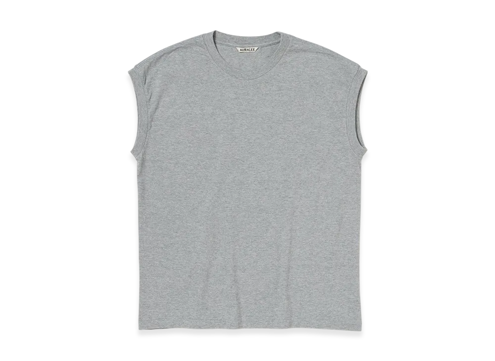 AURALEE Women's Seamless Crew Neck Sleeveless "Top Gray"
