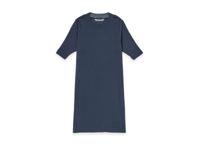 AURALEE Women's Super High Gauge Sheer Rib Tee "Navy"