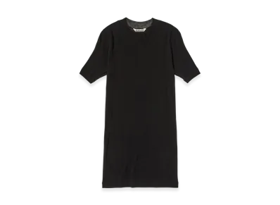AURALEE Women's Super High Gauge Sheer Rib Tee "Black"