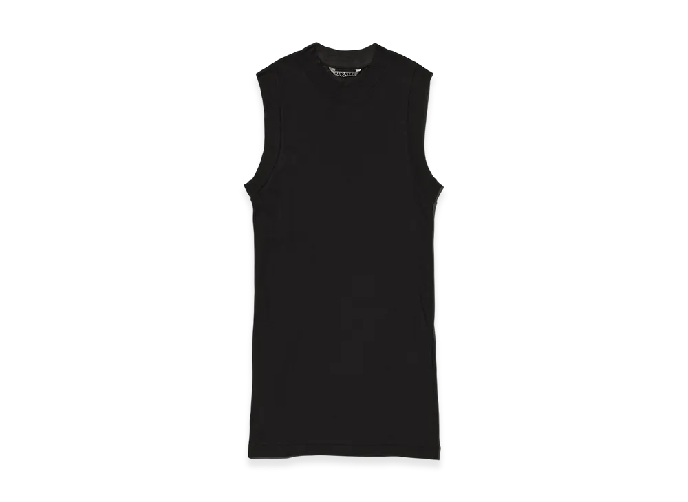 AURALEE Women's Super High Gauge Sheer Rib Tank Top "Black"