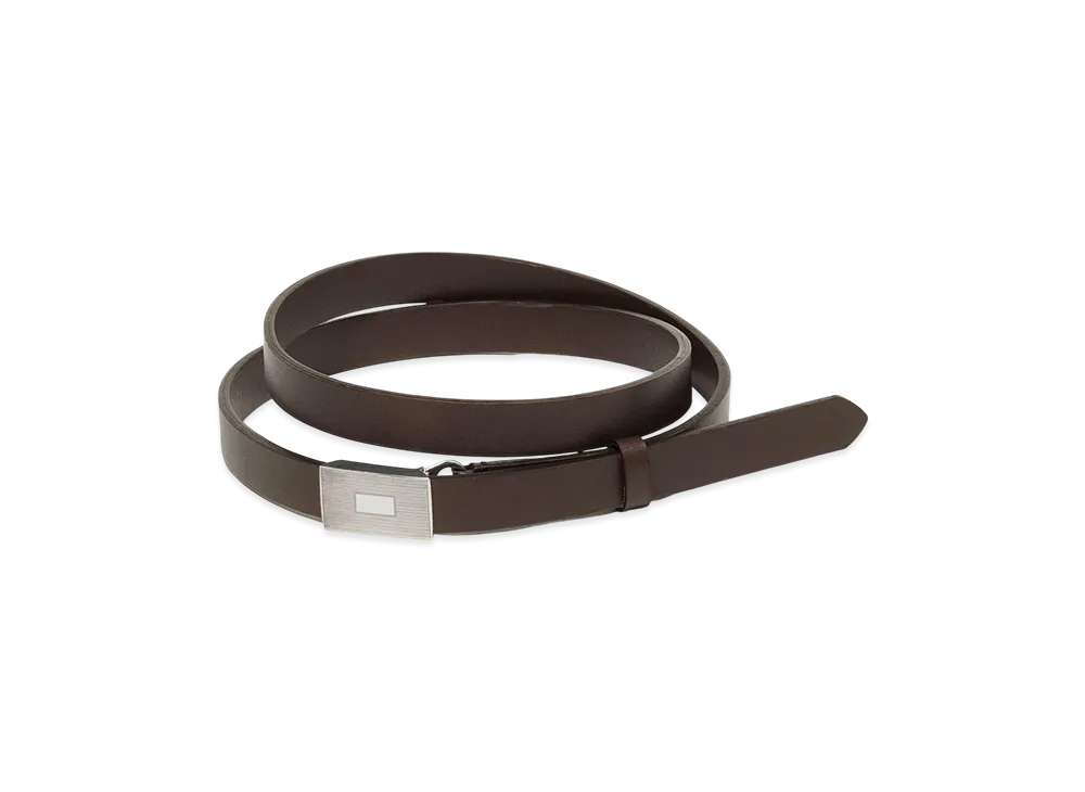 AURALEE Women's Slide Buckle Belt "Brown"