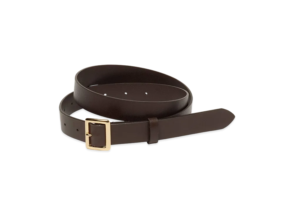 AURALEE Women's Square Buckle Belt "Brown"