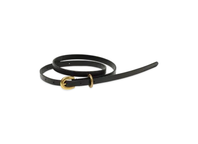 AURALEE Women's Leather Narrow Belt "Black"