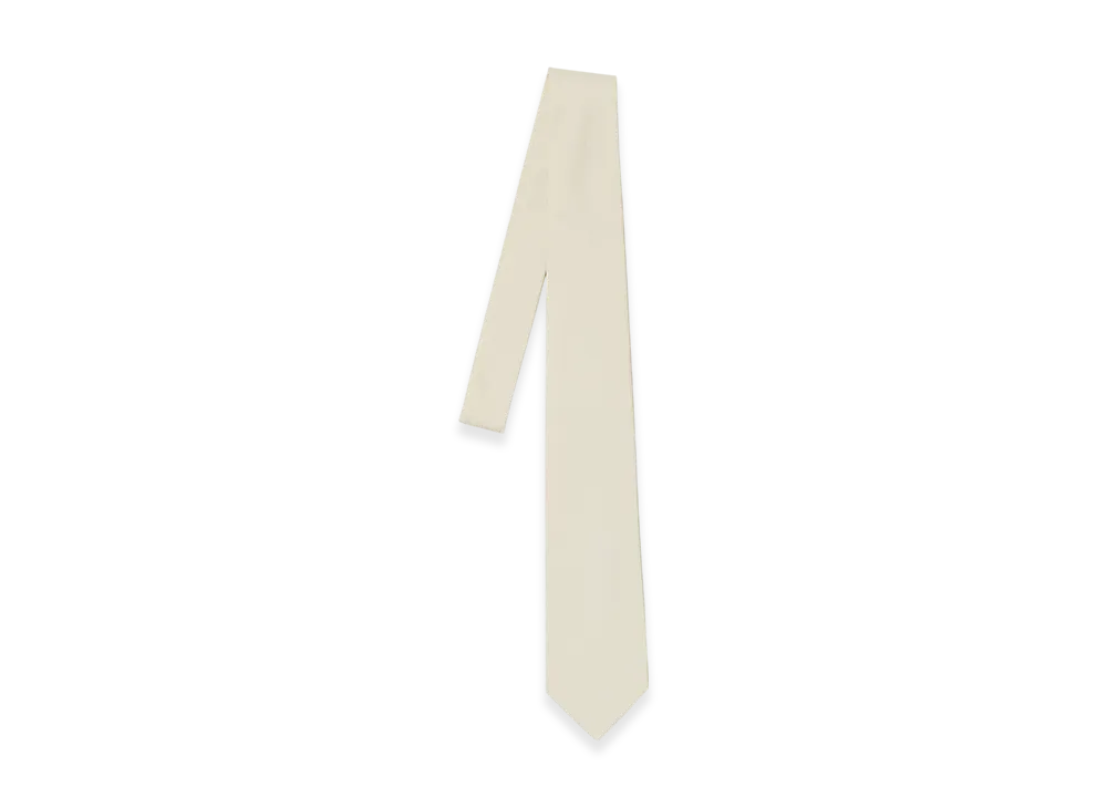 AURALEE Women's Washed Finx Twill Tie "Vanilla"