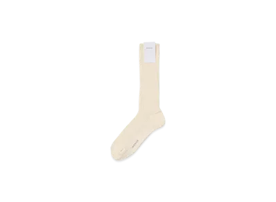 AURALEE Women's Cotton Low Gauge Socks "Ivory"