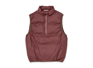 AURALEE Super Light Nylon Ripstop Down P/O Vest "Burgundy"