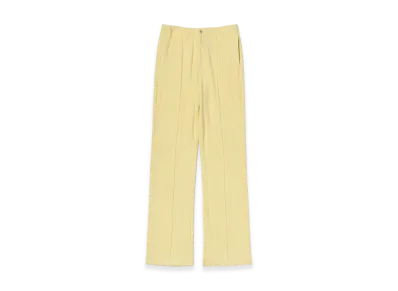 AURALEE Cotton Nylon Pile Pants "Light Yellow"