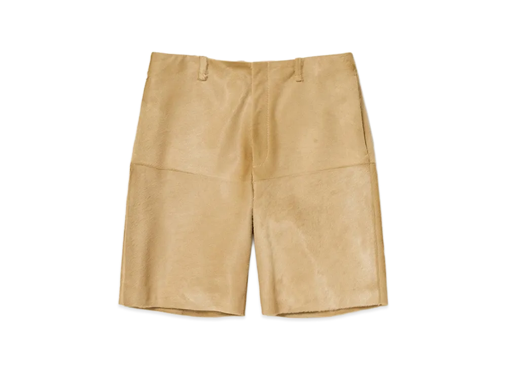 AURALEE Calf Hair Shorts "Beige"
