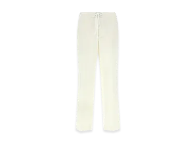 AURALEE Wool Cotton Linen OX Drawstring Pants "White"