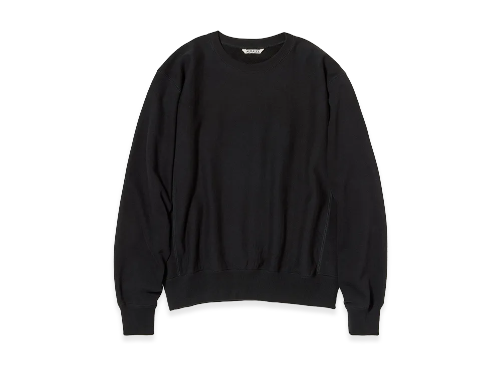 AURALEE Smooth Soft BD Sweat P/O "Black"