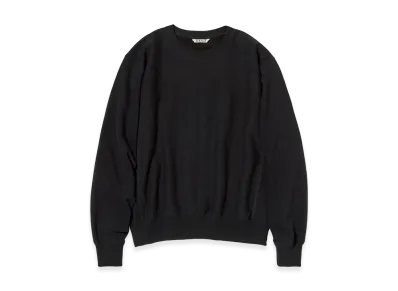 AURALEE Smooth Soft BD Sweat P/O "Black"