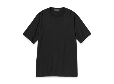 AURALEE Luster Plaiting Tee "Black"