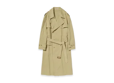 AURALEE Garment-Dyed Textured Chino Coat "Beige"