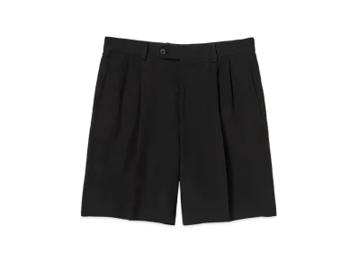 AURALEE Wool Cotton Linen OX Shorts "Black"