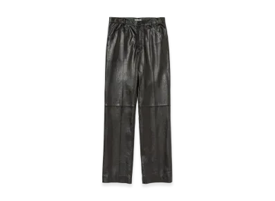 AURALEE Textured Lamb Leather Pants "Black"