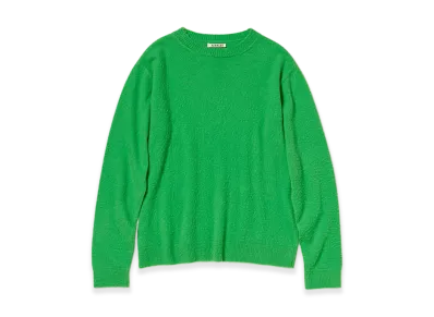 AURALEE Brushed Cashmere Cotton Knit P/O "Green"